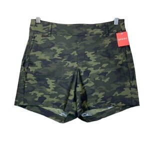 New Spanx Green Camo Sunshine Short 6” Womens Size Medium